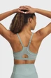 Жіночий м'ятний топ UA Infinity Low 2.0 Bra Under Armour L A-C 1384126-348 - изображение 3