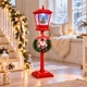Новогодний напольный фонарь "Санта и снеговик", 110 см, от USB - изображение 1