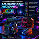 Комплект для геймера Hurricane GF-500Kit клавиатура с LED мышь 1600 DPI наушники с микрофоном коврик для компьютера 4 в 1 - изображение 1
