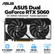 Видеокарта Asus Dual NVIDIA GeForce RTX 5060 OC Edition Advanced 8GB GDDR7 28000 MHz 2587 MHz Black/Silver (90YV0PS0-M0NA00) - изображение 1