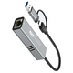 Високошвидкісний Мережевий адаптер 5000 Мбіт/с Type-C + USB 3.2 - RJ45 LAN Ethernet Gigabit Metal (49070) - зображення 2