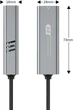 Високошвидкісний Мережевий адаптер 5000 Мбіт/с Type-C + USB 3.2 - RJ45 LAN Ethernet Gigabit Metal (49070) - зображення 8