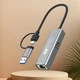 Високошвидкісний Мережевий адаптер 5000 Мбіт/с Type-C + USB 3.2 - RJ45 LAN Ethernet Gigabit Metal (49070) - зображення 10