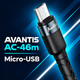 Кабель AVANTIS AC-46m USB-A Micro-USB 1 м 2 А черный - изображение 2