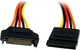 Kabel StarTech SATA 12in - 15 pin Power Extension 0.35 m Black (SATAPOWEXT12) - obraz 1