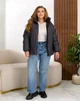 Женская зимняя двухсторонняя куртка с капюшоном KHAN 00802 62 (64) Графитовый с черным ( KH - 00802/2 E ) - изображение 10