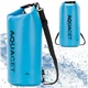 Гермомішок Aquaget AQ0023 з PVC IPX6 з рулонною застібкою пряжкою та регульованим ременем блакитний 20 л (JDT-0851953) - зображення 2