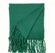 Шарф палантин, букльований з бахрамою, Темно-зелений 200х65см - зображення 2