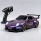 Радиоуправляемая машинка для дрифта Porsche 911 4WD 1:24 с 2 комплектами шин и конусами Фиолетовая - изображение 1