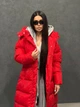 Пуховик женский удлиненный красный 48-50 р5041.М548 - изображение 3