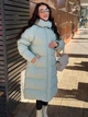 Пуховик женский удлиненный мятный 48-50 р5041.М548 - изображение 8