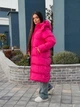 Пуховик женский удлиненный малиновый 52-54 р5041.М548 - изображение 8