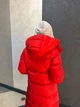Пуховик женский удлиненный красный 48-50 р5041.М548 - изображение 9