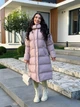 Пуховик женский удлиненный бежевый 48-50 р5041.М548 - изображение 9