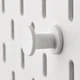 Гачки 5 шт до органайзера на стіну IKEA SKÅDIS білі круглі 205.198.88 - зображення 4