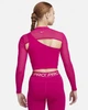 Спортивный топ женский Nike Pro Long-Sleeve Cropped Top XS Розовый FB5683-615 - изображение 2