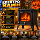 Електричний нагрівач-камін з ефектом живого полум'я 3D FP01 Flame Heater Електрокамін підлоговий - зображення 2