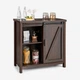 Кухонний комод-буфет Costway Sideboard з амбарними розсувними дверцятами лофт рустик - зображення 4