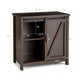 Кухонний комод-буфет Costway Sideboard з амбарними розсувними дверцятами лофт рустик - зображення 5