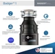 Подрібнювач харчових відходів InSinkErator Badger 1 Standard Series 79880-ISE 1/3 HP чорний - зображення 2