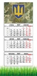 Календарь настенный квартальный на 2027 год на три пружины, Apriori , Пиксель , ЗСУ , Тризуб , 29,7х61см , 7 вид - изображение 1