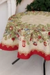 Круглая новогодняя скатерть РОЖДЕСТВЕНСКИЕ ИГРУШКИ, D160см ПРОВАНС 047047 - изображение 3