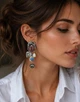 Сережки с подвесками Слоны jewelry Многоцветные - изображение 2