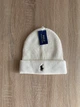 Зимняя мужская шапка Polo Ralph Lauren Поло Ральф Лорен для зимы, теплая вязаная шапка с логотипом Polo на зиму белый цвет PRG31 - изображение 2
