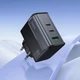 Зарядное устройство Hoco CS75A 70Wmax GaN (PD3.0, PPS, QC4.0, AFC, FCP, SFC) порты 2C+1A Black (46190) - изображение 7