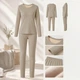 Комплект женского термобелья Lesko 8099 Beige 3XL антибактериальный мягкий эластичный - изображение 3