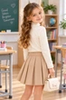 Гольф для дівчинки Soft Hearts Kiddo молочний 110 см - изображение 2