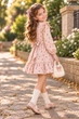 Сукня вельветова Little Bloom пудровий 92 см - изображение 2