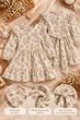 Сукня вельветова Little Bloom Беж квіти 104 см - изображение 3