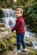 Кофта вязаная на молнии с декоративной нашивкой и узором Kiddo бордовый 92 см - изображение 2