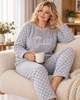 Женская теплая флисовая пижама Forever Grateful big size 3XL SNC3025 - изображение 3
