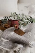 Муслиновое новогоднее покрывало Saheser Merry 240 х 260 см Light Grey бежевый - изображение 3