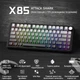 Бездротова ігрова механічна клавітура Attack shark x85 Grey gradient, 75%, 4000мАг, Hot-Swap, RGB, 2.4GHz/Bluetooth/USB - изображение 7