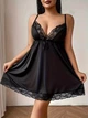 Пеньюар з мереживом 3XL Чорний - зображення 5