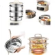 Электрическая пароварка Joyoung Household Steamer Pot, 15,5 л, трехслойная, без покрытия, с откидным дном и корзиной для приготовления на пару, полностью стальная, съемная и легко моющаяся, мощность 1600 Вт, двухконтурный нагревательный элемент, программи - изображение 2