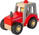 Drewniany traktor Bigjigs z figurką farmera Czerwony (691621840238) - obraz 4