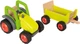 Traktor drewniany Goki z przyczepą 45 cm Zielony (4013594558860) - obraz 3