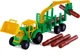 Traktor Cavallino Junior z przyczepą-dźwigiem i drewnem 46 cm (8719214075477) - obraz 2