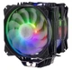 Кулер для процесора 2E Gaming Air Cool AC120D6, алюміній, мідні теплові трубки, 2x120 мм ARGB PWM, для Intel 115x/1200/1366/2011, AMD AMx/FMx, до 200 Вт (2E-AC120D6-ARGB) - изображение 1