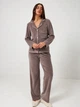 Пижама (рубашка + штаны) женская BARWA garments 0384/280 L Мокко (2113842803154) - изображение 1