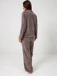 Пижама (рубашка + штаны) женская BARWA garments 0384/280 L Мокко (2113842803154) - изображение 2
