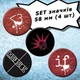Mindless Self Indulgence | MSI #03 Комплект набор из 4 значков, 58 мм - изображение 1