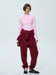 Спортивні штани на флісі жіночі ROZA 240429 M Бордові (4824005770043) - зображення 3