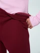 Спортивные штаны на флисе женские ROZA 240429 L Бордовые (4824005770050) - изображение 5