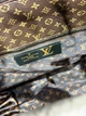 Сумка з принтом Louis Vuitton большая дутая женская черная (sl536) - изображение 8