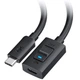 Кабель-удлинитель с выключателем Cable Matters Type-C to Type-C USB4, 240W, 80Gbps, with On/Off Switch, 0.5м, black - изображение 1